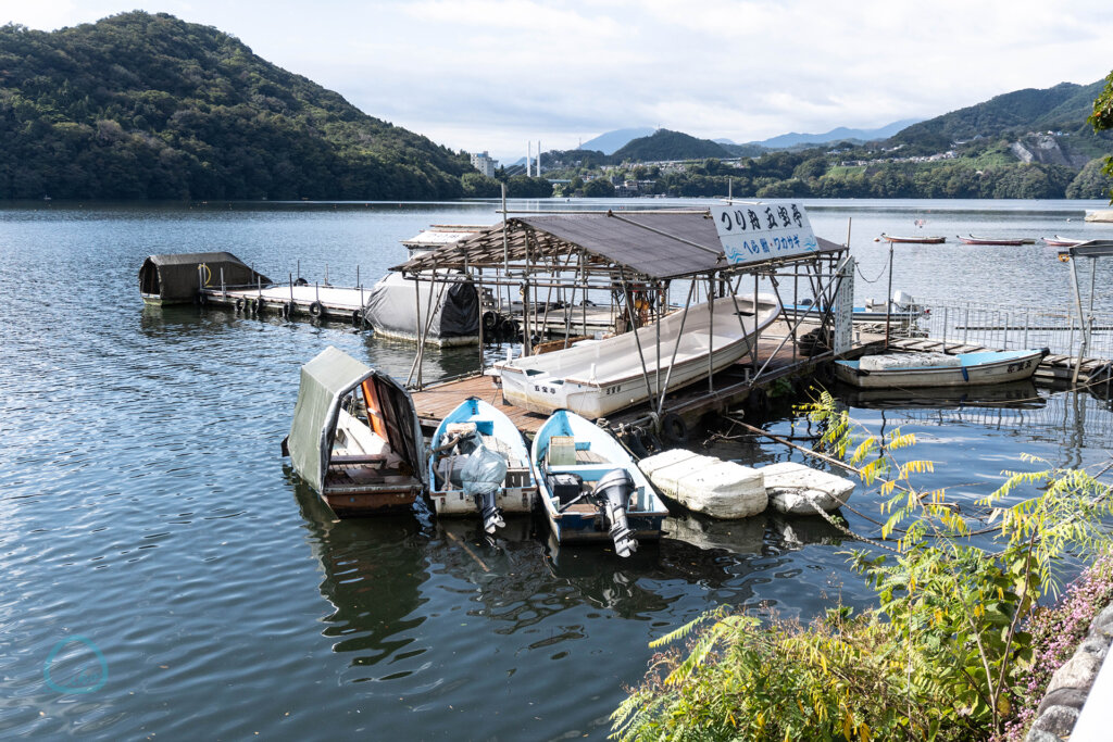 相模湖　遊覧船からの眺め