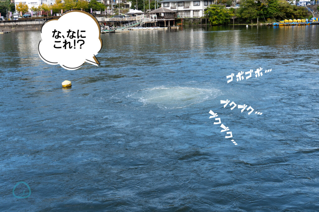 相模湖　遊覧船からの眺め　浄水栓