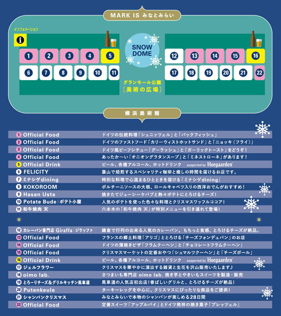 みなとみらいChristmas Market 2025 会場マップ