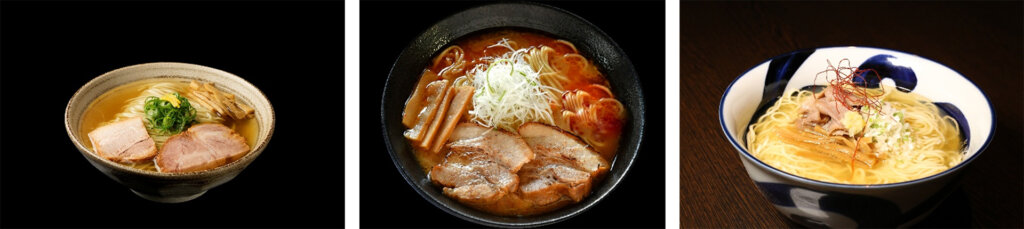 熱々のラーメン