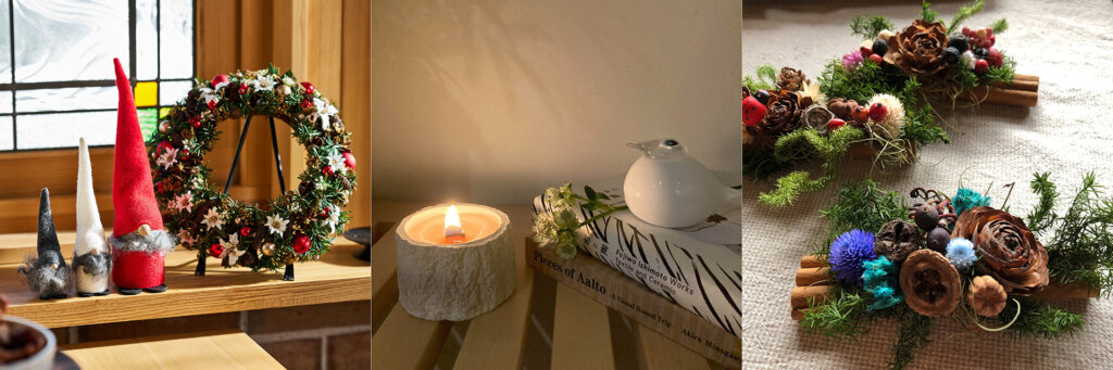 メッツァ クリスマスマーケット リーフ、ロウソク