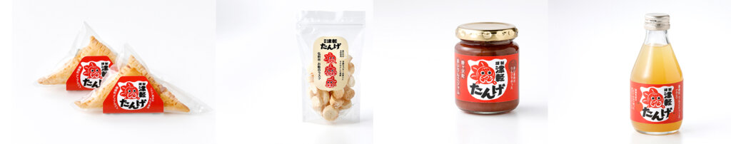 「謹製 津軽たんげ」のお麩のラスク　ジャム　アップルパイ