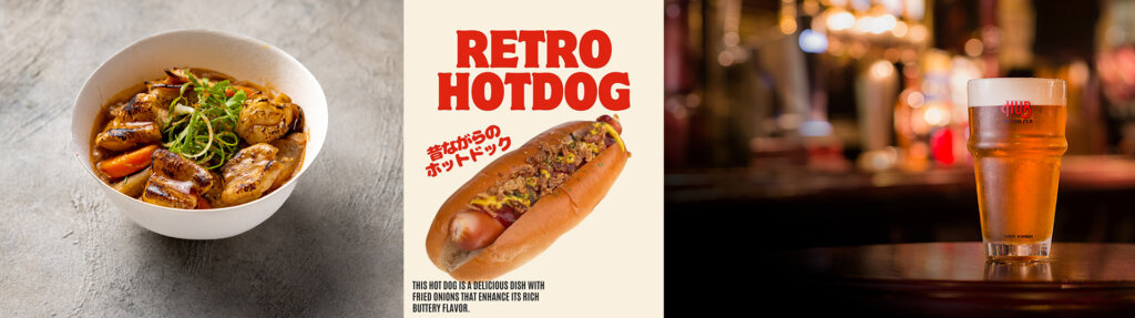 ラーメン ホットドッグ ビール