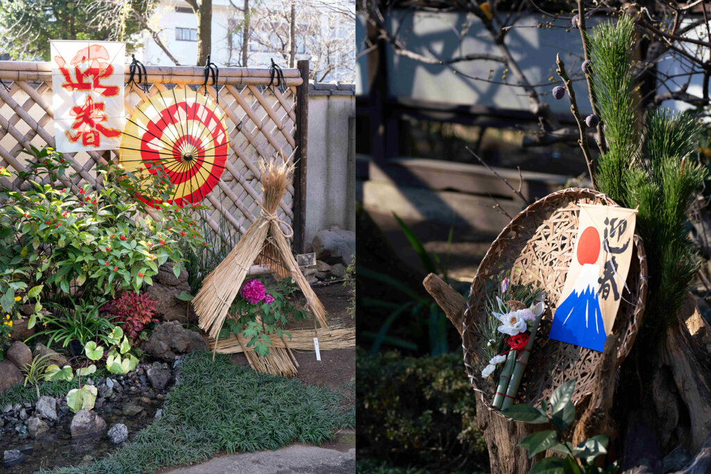 冬ぼたん観賞の装飾　飾り結び