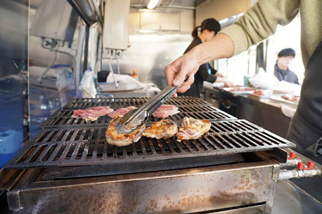 バーベキューの様子