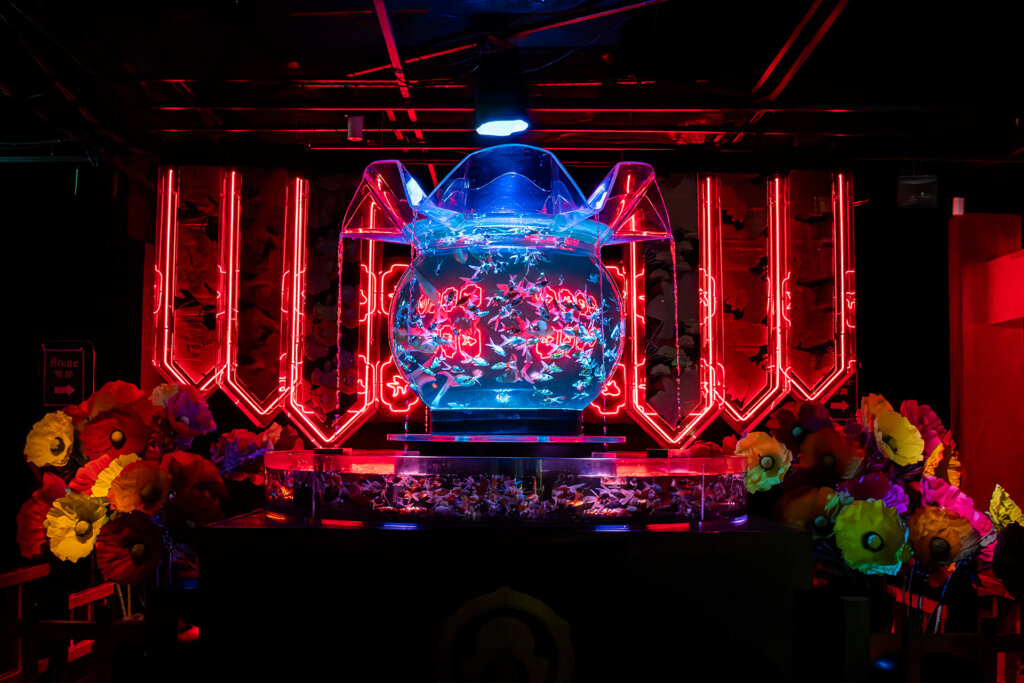 Flower Aquarium Gala ～金魚と花の彩展～　演出風景