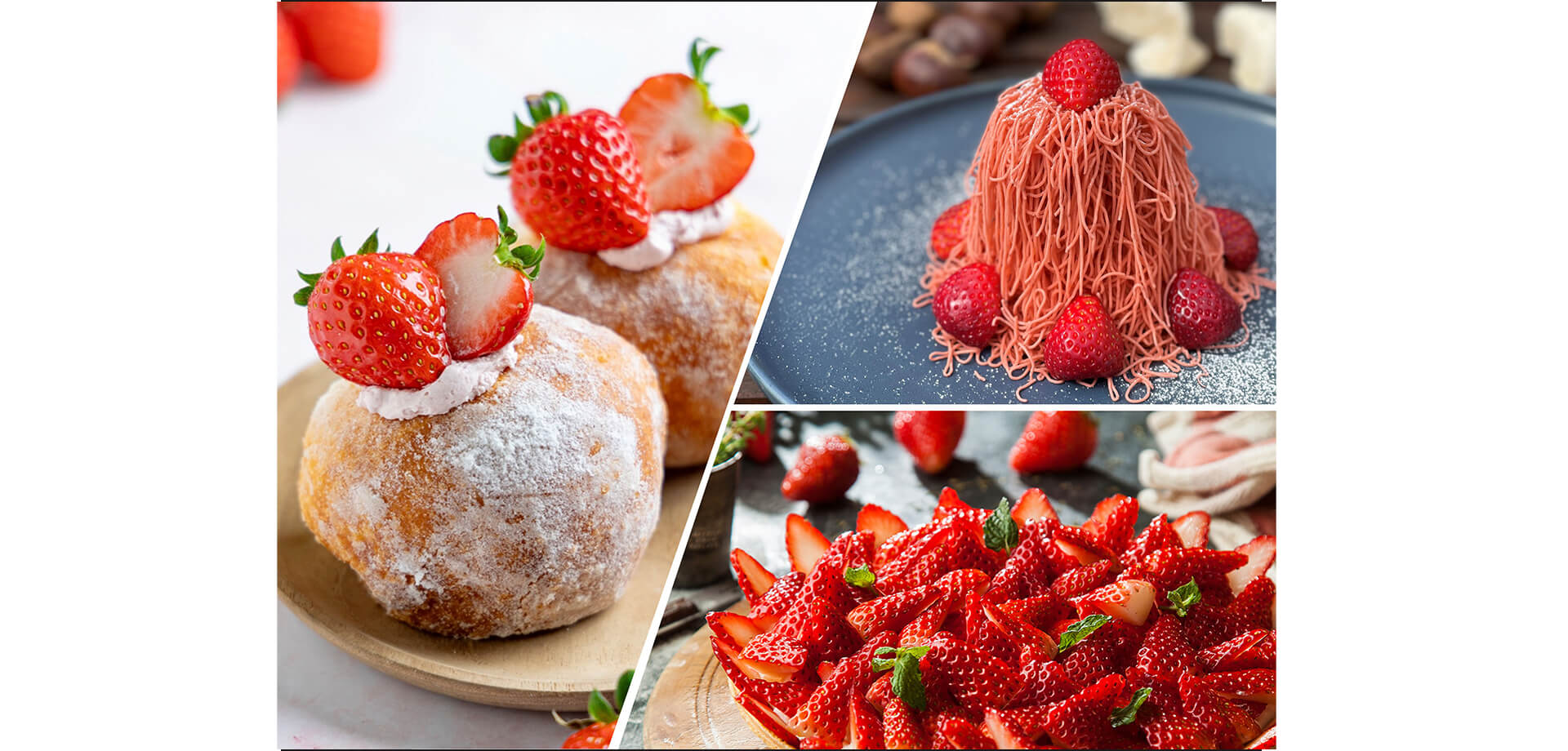 苺スイーツ　モンブラン、シュークリーム