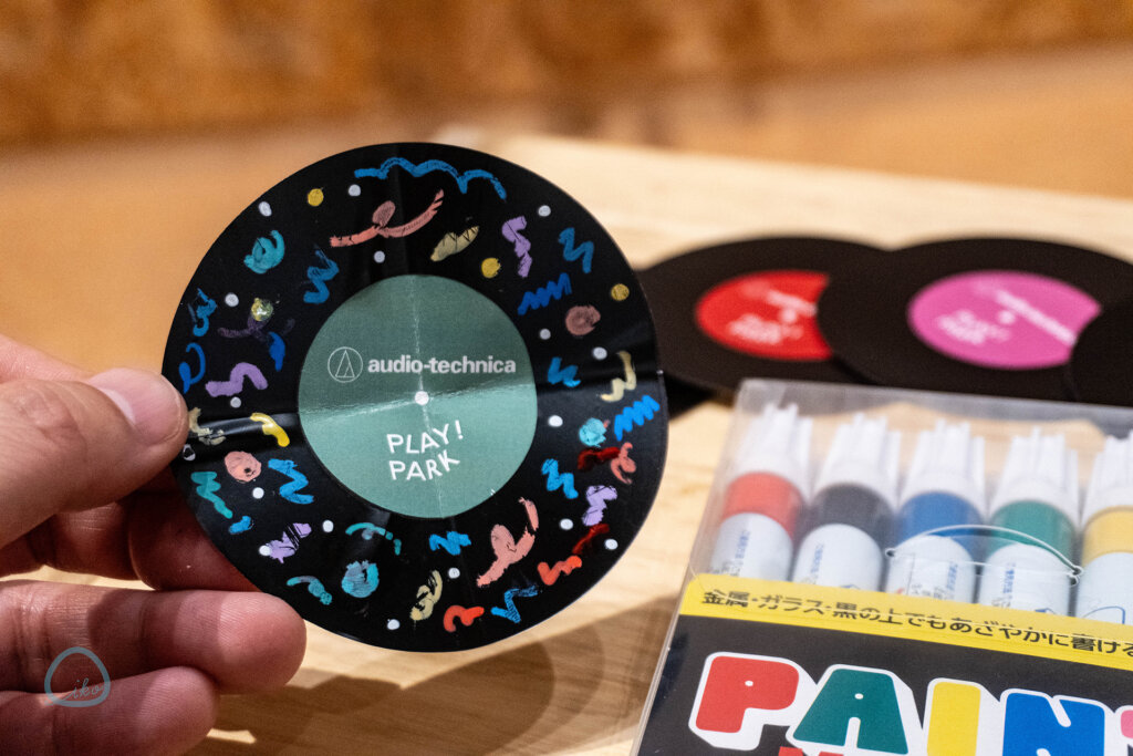 レコード風のこまに色付け