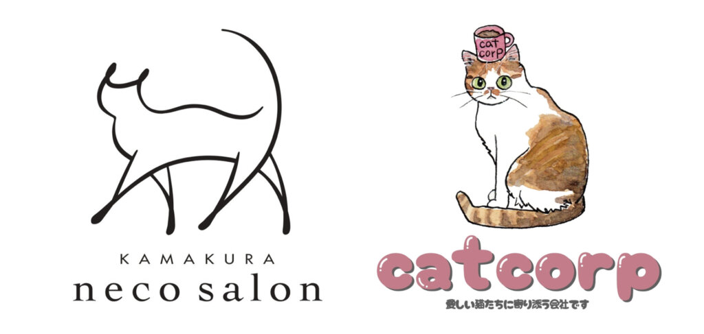 鎌倉ねこサロン　catcorp　ブランドロゴ