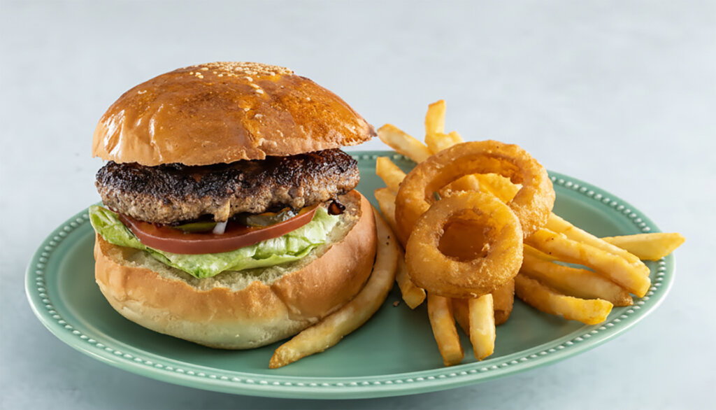 肉汁したたるハンバーガー