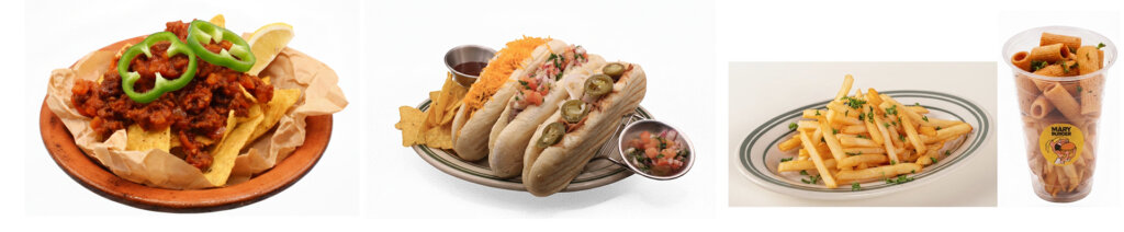 タコス　ホットドッグ　ポテト