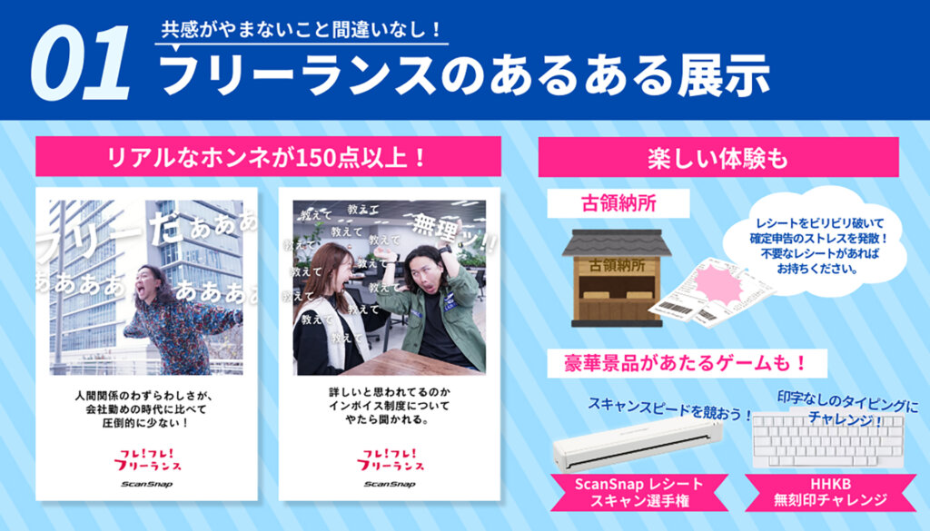 フレ!フレ!フリーランス展 展示内容説明