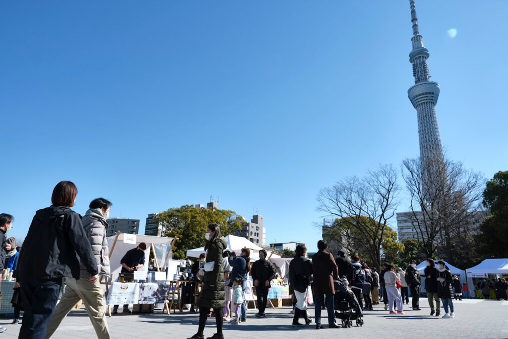 スカイツリーとマーケット
