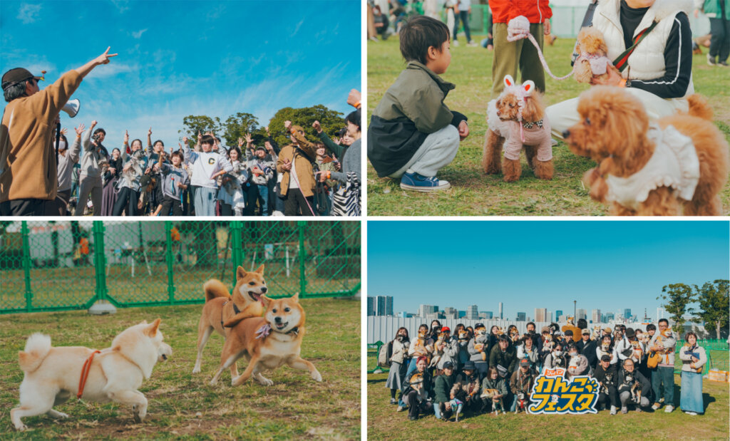 犬と戯れる愛犬家と犬