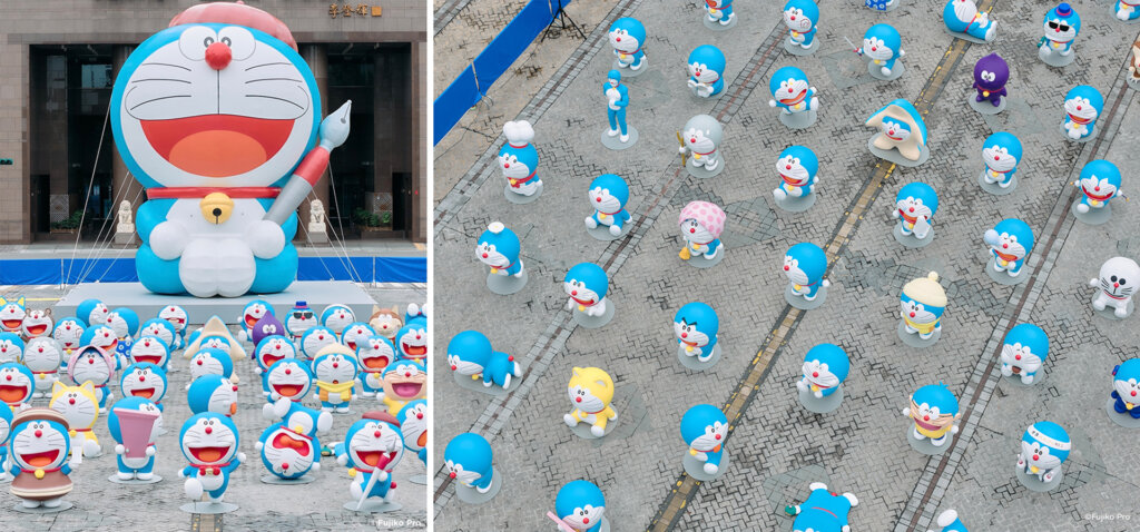 ドラえもんのいろいろな立像