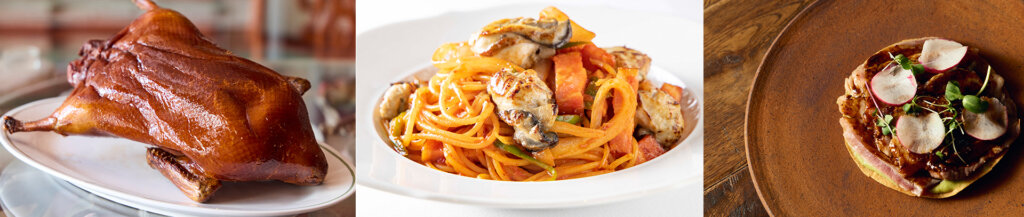 北京ダック　パスタ　ピザ