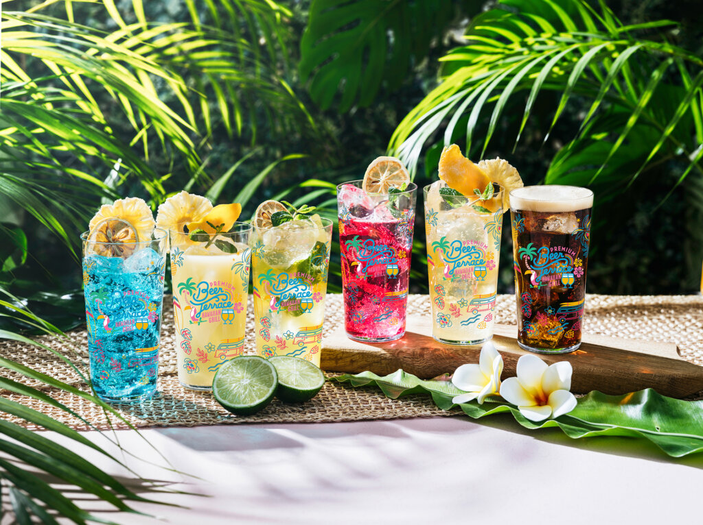 カラフルなドリンク類