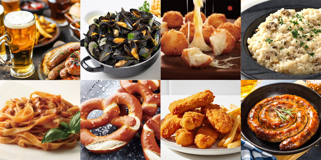 フライやソーセージなどのグルメ