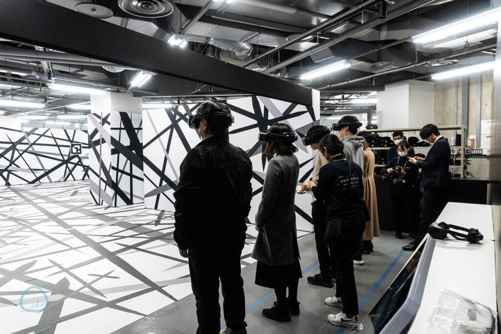 サムライの見た夢　幻の豊臣大阪城　VR体験の様子