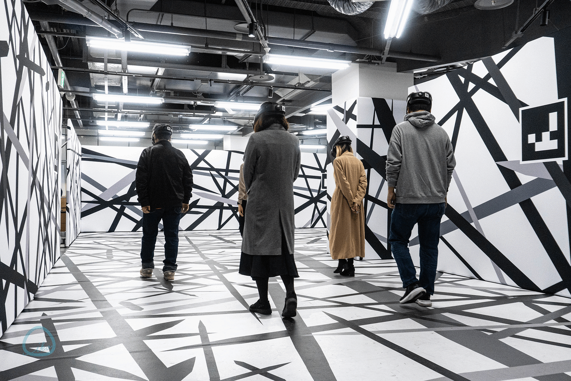 サムライの見た夢　幻の豊臣大阪城　VR体験の様子