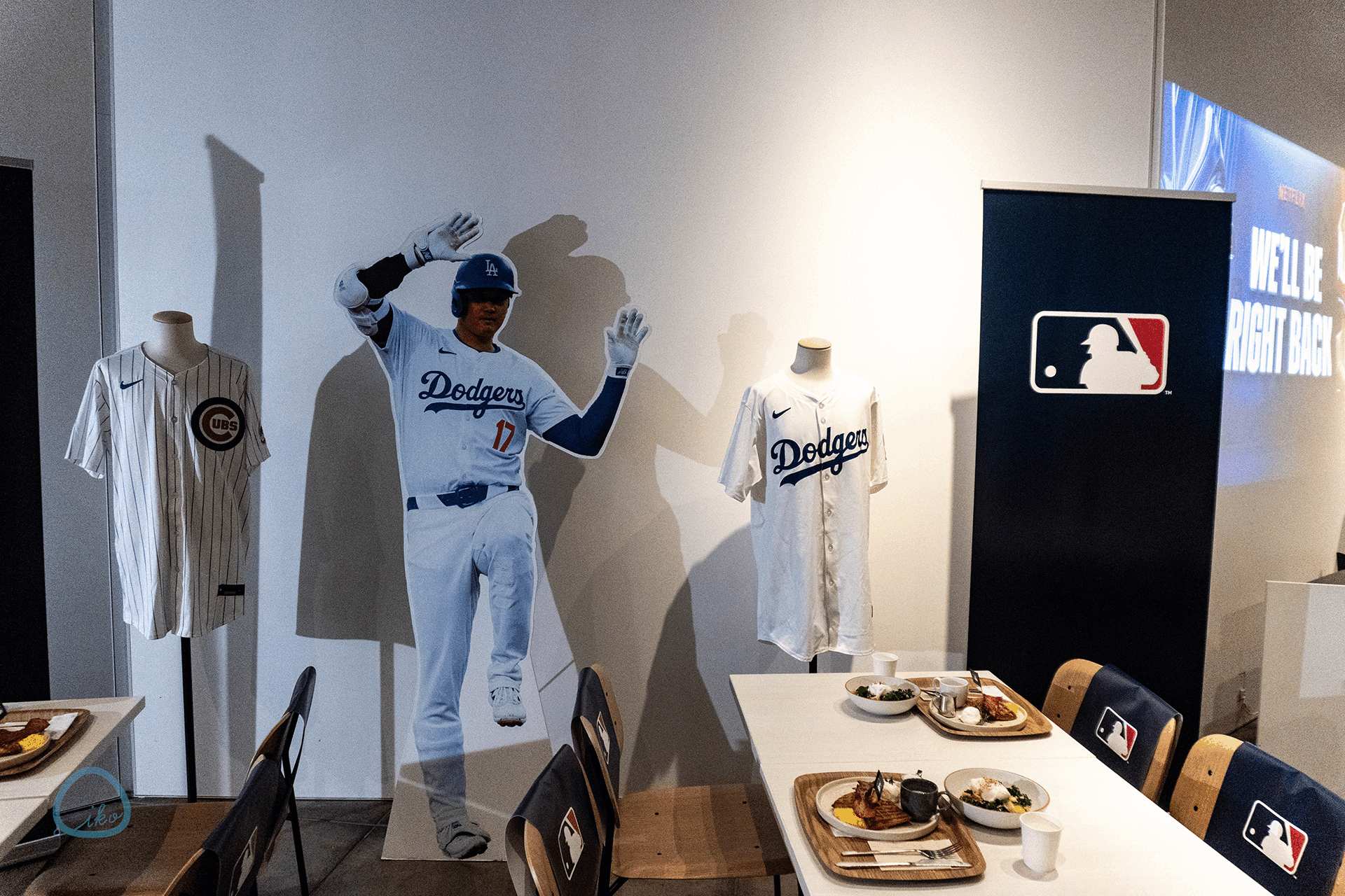 MLB Breakfast Club 会場風景 展示パネル