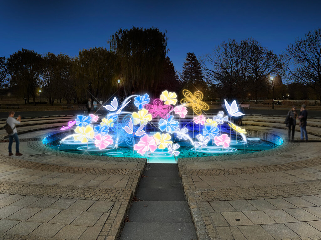 花と光のムーブメント 舎人公園~ 点灯風景