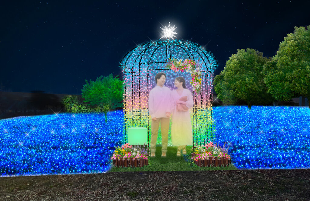 花と光のムーブメント 舎人公園~ 点灯風景