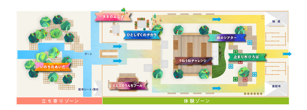不思議の畑とトマトの樹　会場図