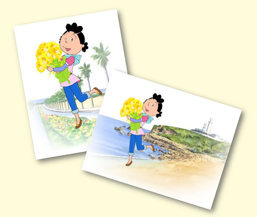 サザエさんのポストカード