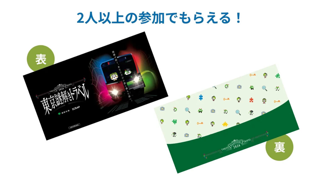 東京謎解きトラベルのノベルティクリアファイル