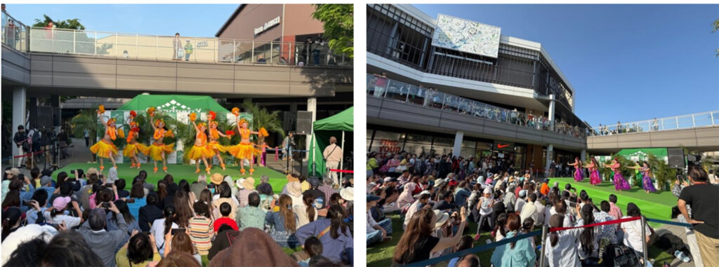 フラダンスの演舞