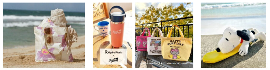 ボトル、トート、スヌーピーのぬいぐるみ