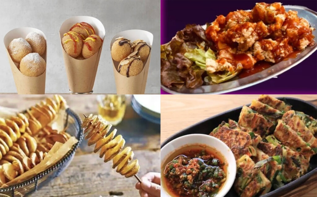 たこ焼き、からあげ、ポテトリング