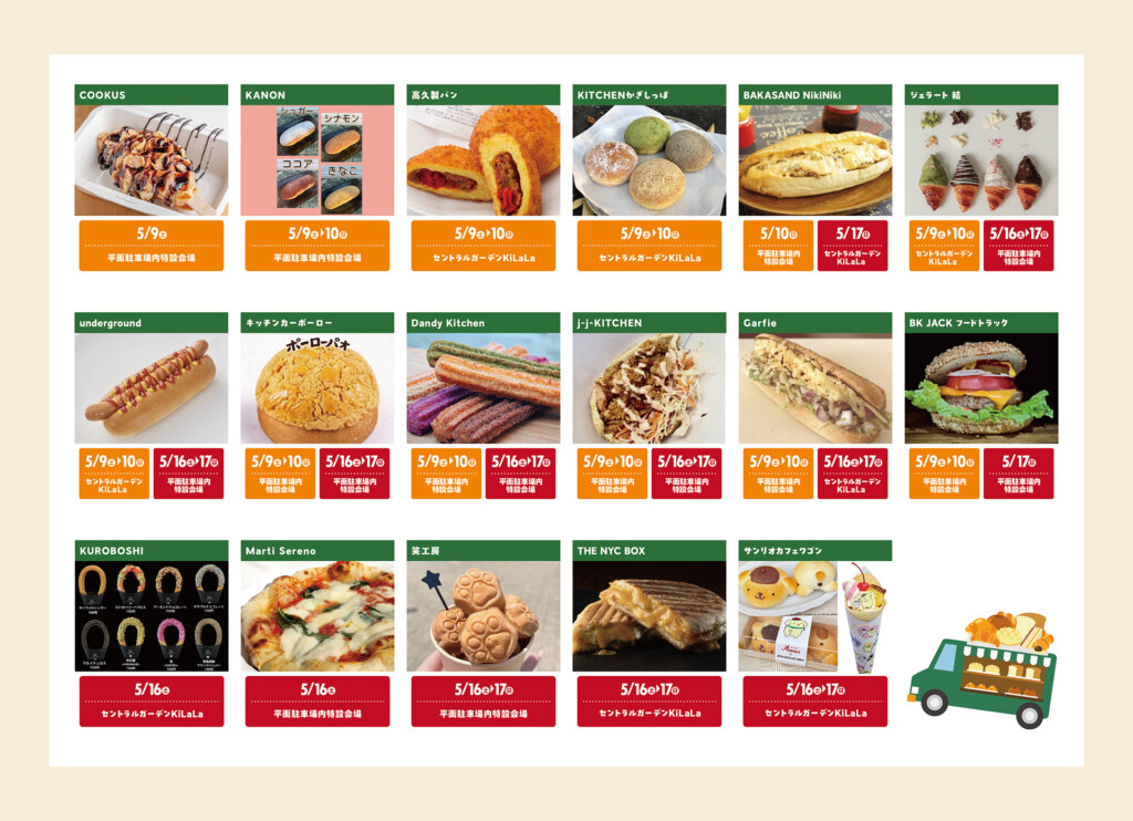 パンまみれフェス～パンから広がる小麦のごちそう～　出店リスト