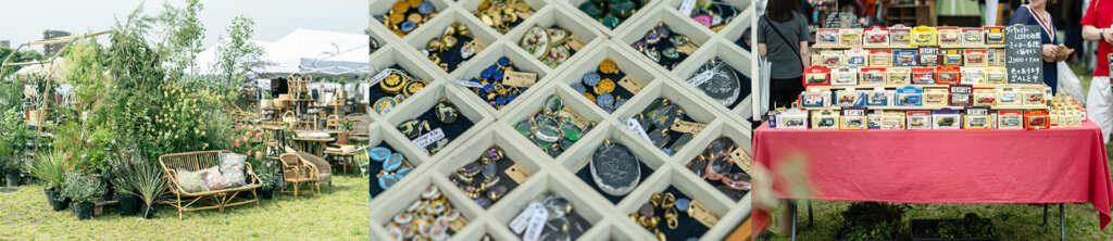 雑貨類の販売風景