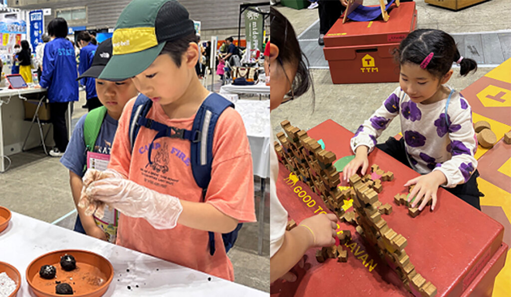 子どもたちがワークショップに参加