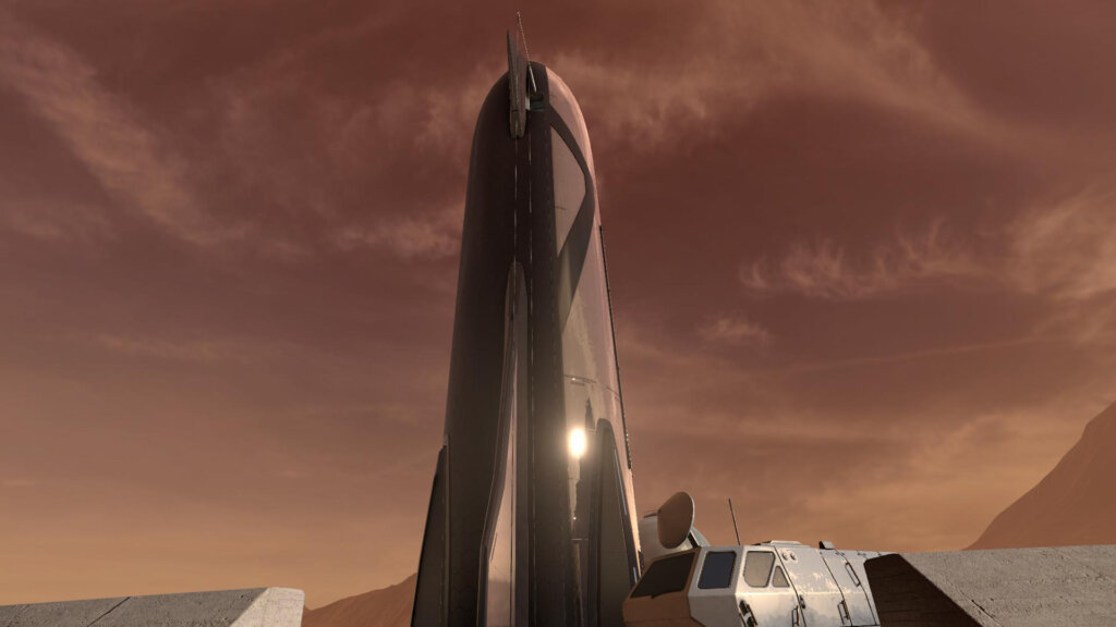 THE SUNSET OF MARS　体験風景　シャトル