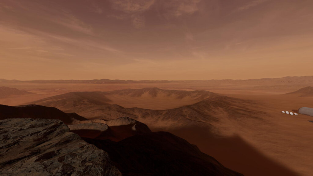 THE SUNSET OF MARS　体験風景　火星のクレーター