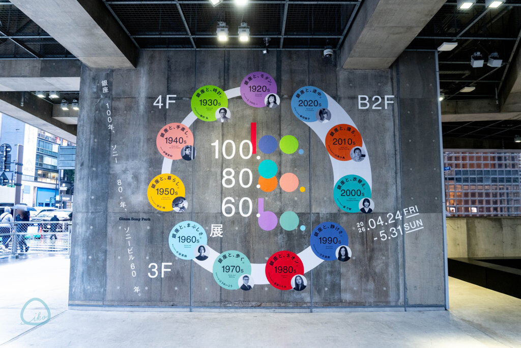 銀座ソニーパーク「100.80.60.展」会場風景