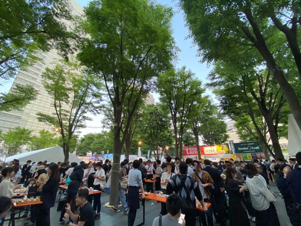 ビール祭りの会場の様子