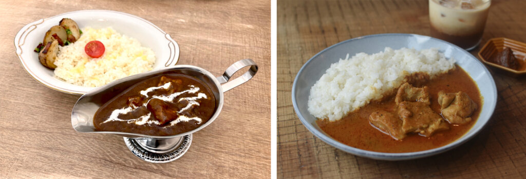 皿に盛られたカレー