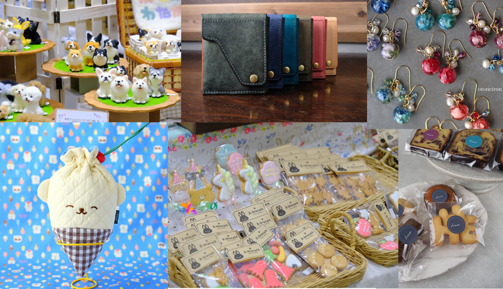 ハンドメイド雑貨の販売の様子