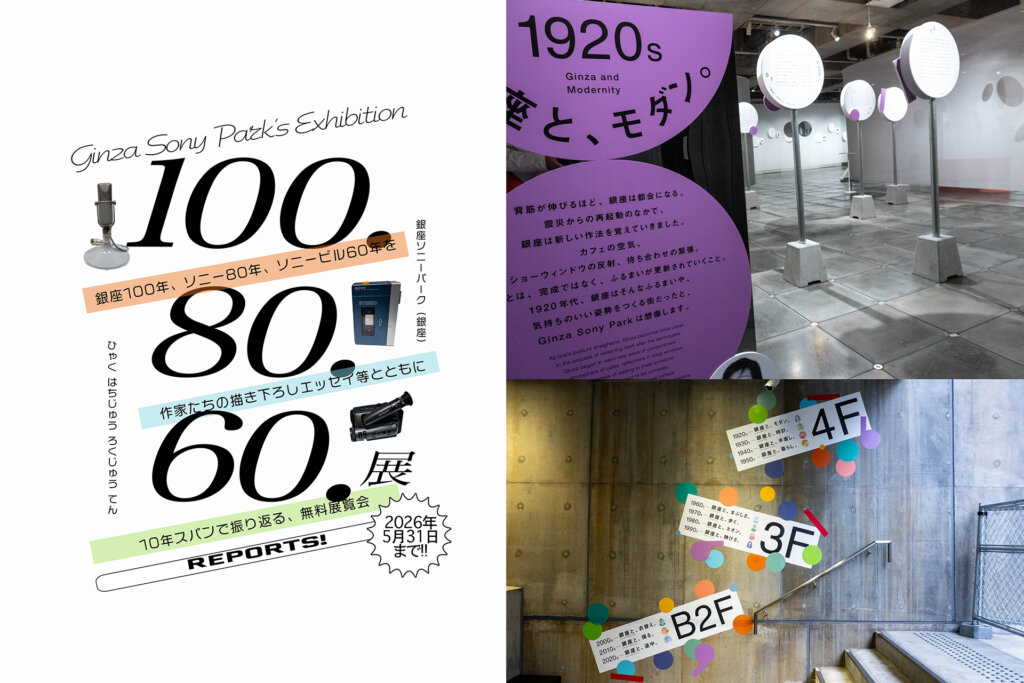 銀座ソニーパーク「100.80.60.展」メインビジュアル