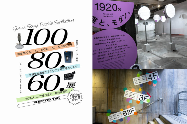 銀座ソニーパーク「100.80.60.展」メインビジュアル