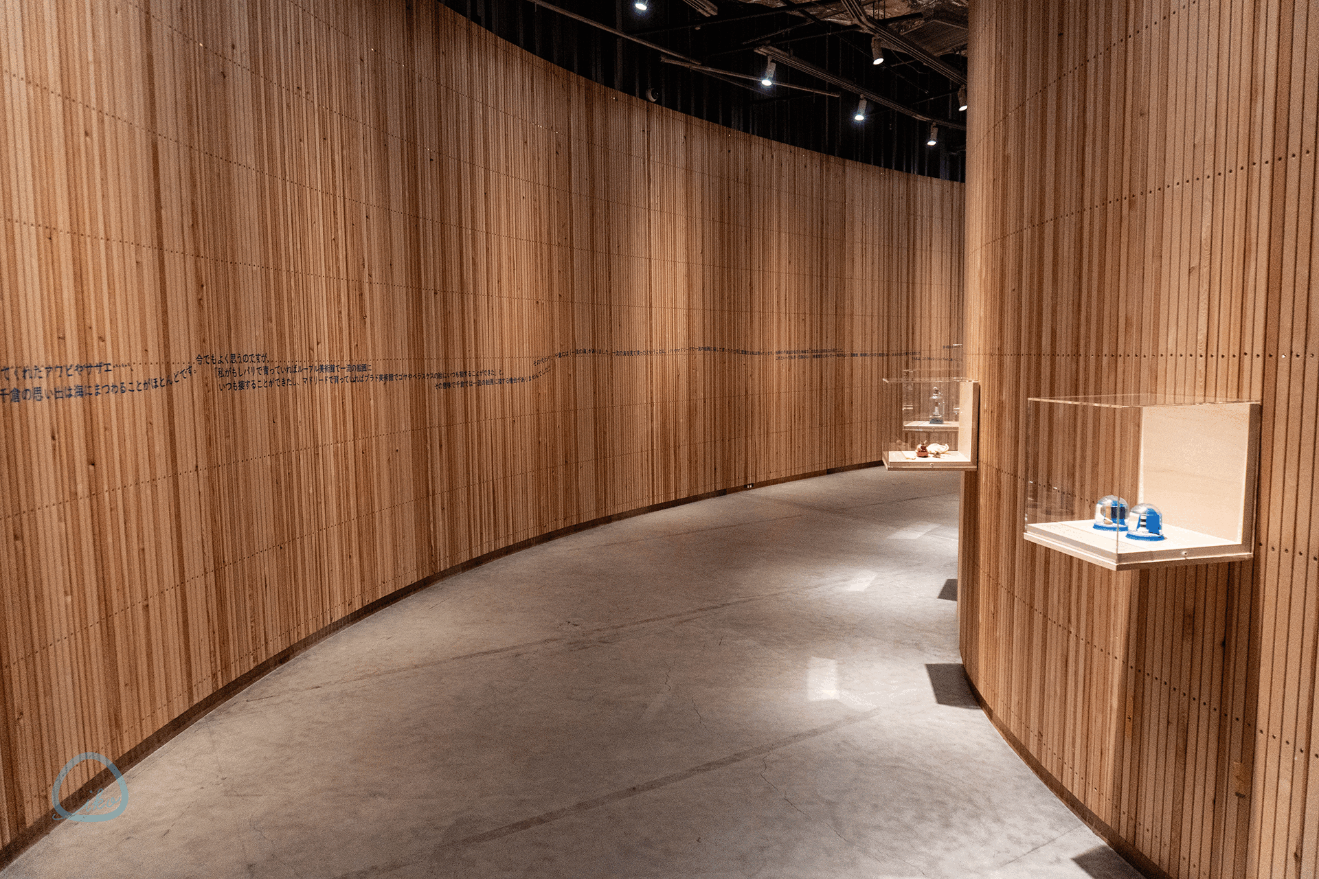イラストレーター 安西水丸展 展示風景 楕円展示室