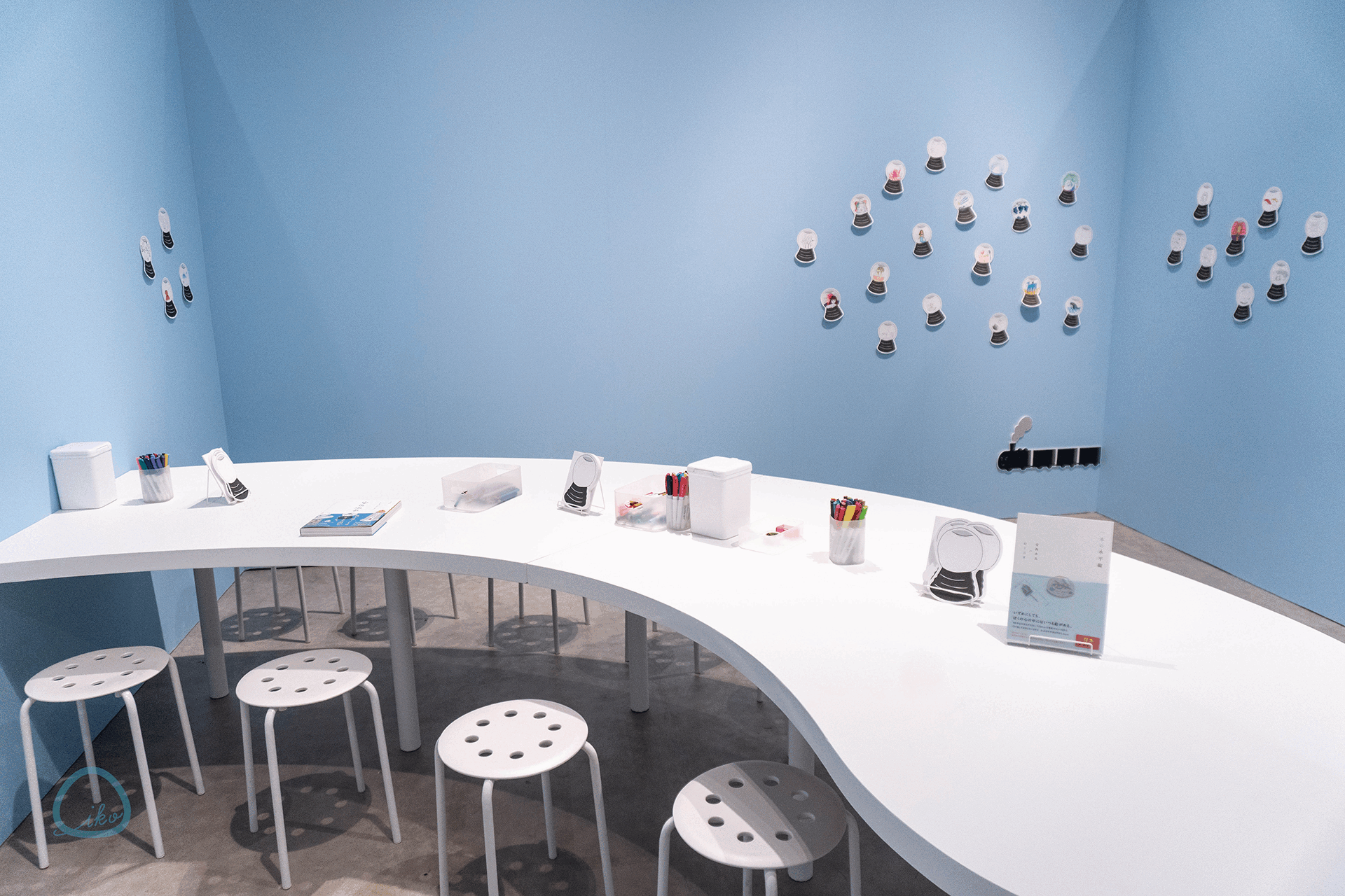 イラストレーター 安西水丸展 展示風景 イラスト体験