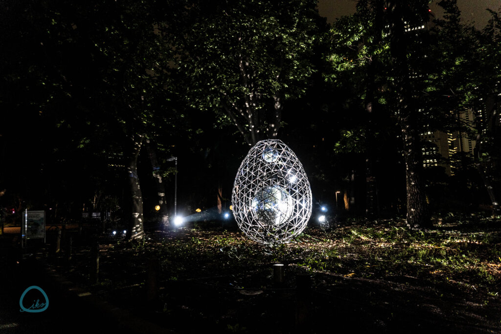 TOKYO LIGHTS 2026 展示作品 ミラーボール入りたまご