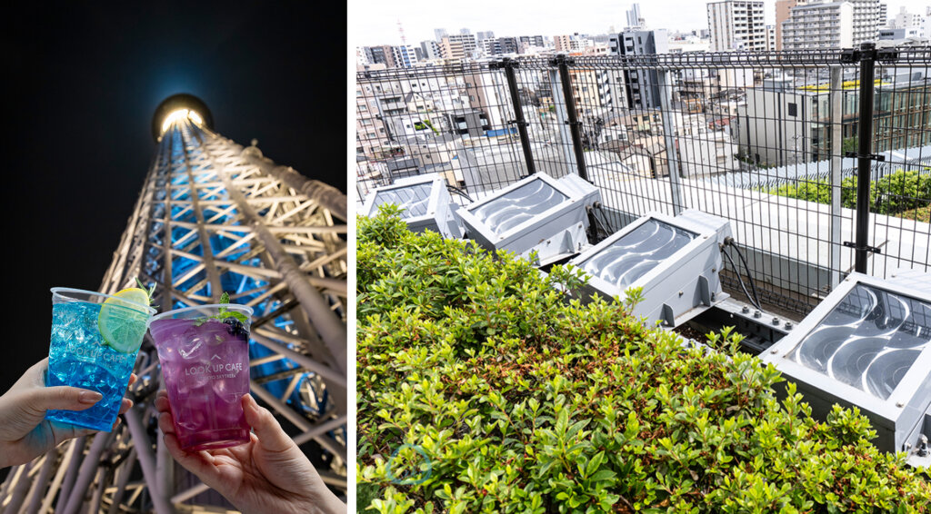 LOOK UP CAFE TOKYO SKYTREE　スカイツリーの照明 夜間撮影