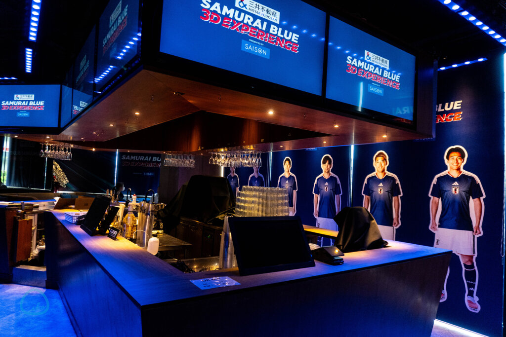 SAMURAI BLUE 3D EXPERIENCE バーカウンター