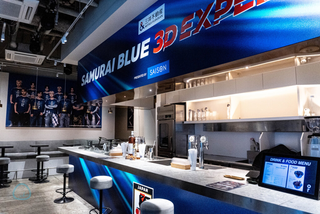 SAMURAI BLUE 3D EXPERIENCE カフェ内観